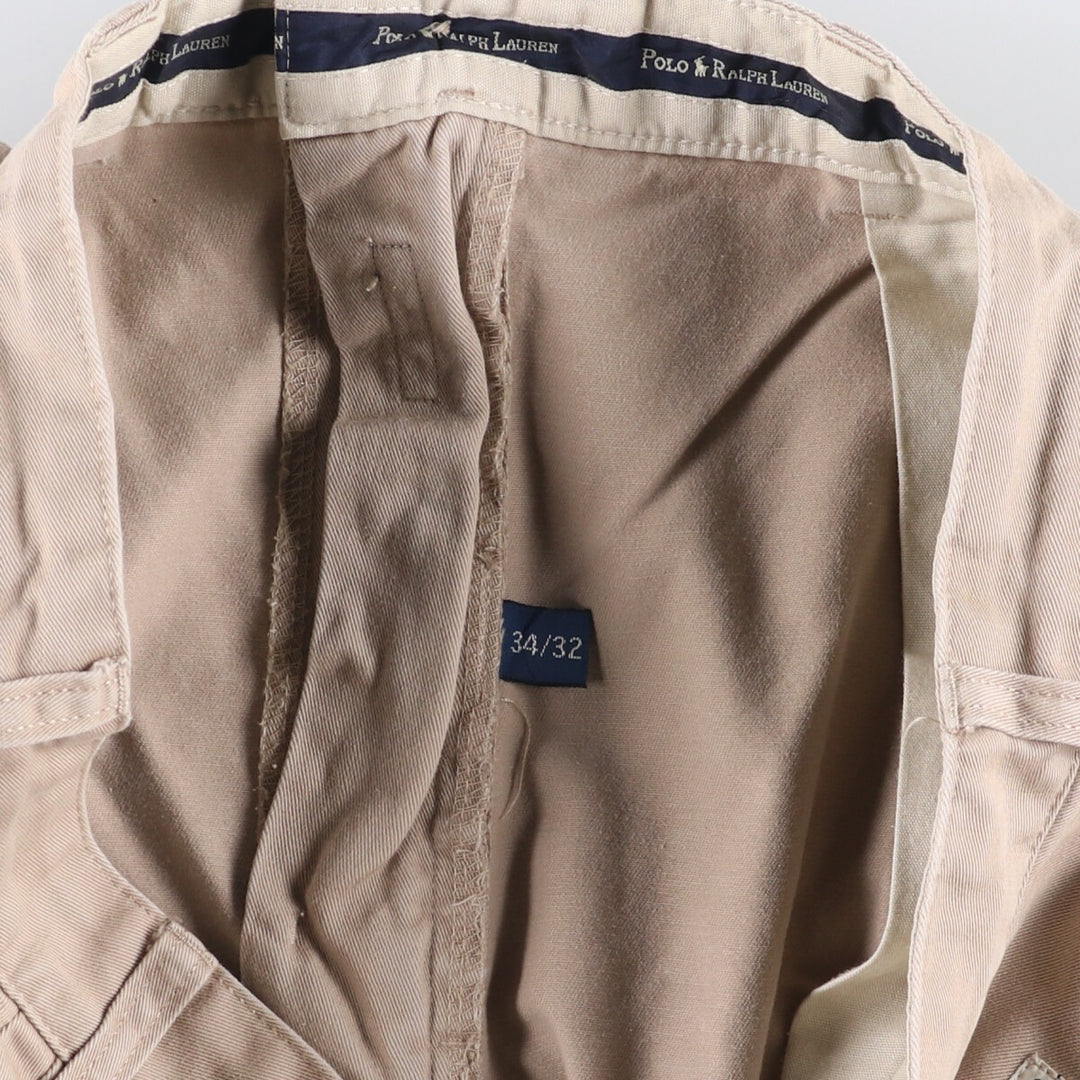 Ralph Lauren Polo Ralph Lauren Andrew Pant Two-pleat Chino Pants Men's Size W34 cotton Beige type Vintage Second Hand