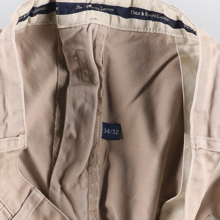 Ralph Lauren Polo Ralph Lauren Andrew Pant Two-pleat Chino Pants Men's Size W34 cotton Beige type Vintage Second Hand