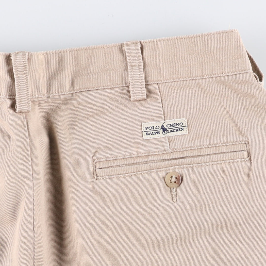 Ralph Lauren Polo Ralph Lauren Andrew Pant Two-pleat Chino Pants Men's Size W34 cotton Beige type Vintage Second Hand