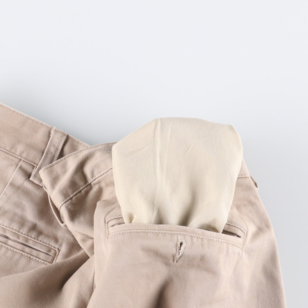 Ralph Lauren Polo Ralph Lauren Andrew Pant Two-pleat Chino Pants Men's Size W34 cotton Beige type Vintage Second Hand