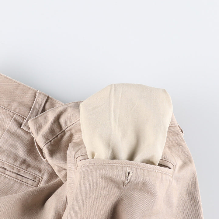 Ralph Lauren Polo Ralph Lauren Andrew Pant Two-pleat Chino Pants Men's Size W34 cotton Beige type Vintage Second Hand