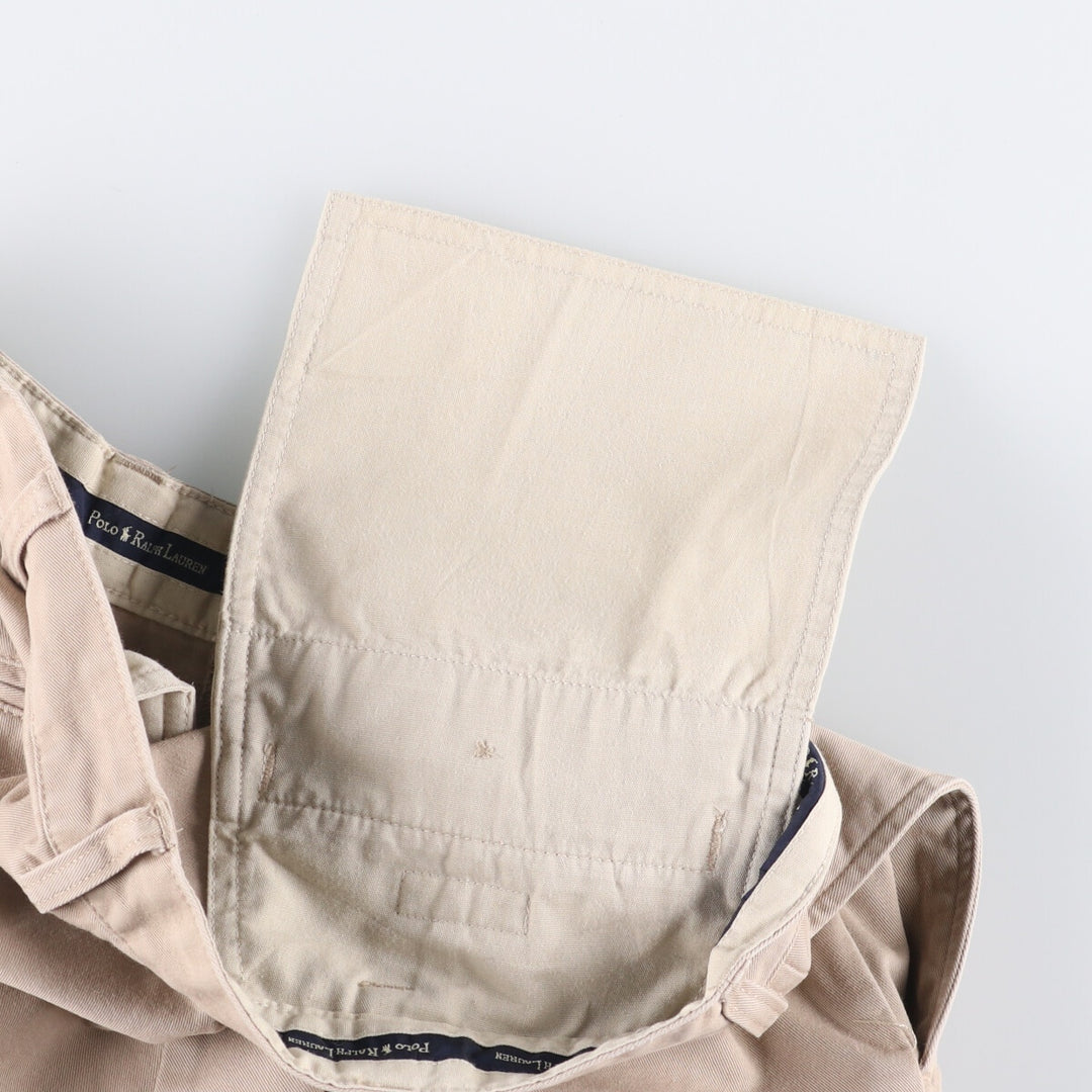 Ralph Lauren Polo Ralph Lauren Andrew Pant Two-pleat Chino Pants Men's Size W34 cotton Beige type Vintage Second Hand