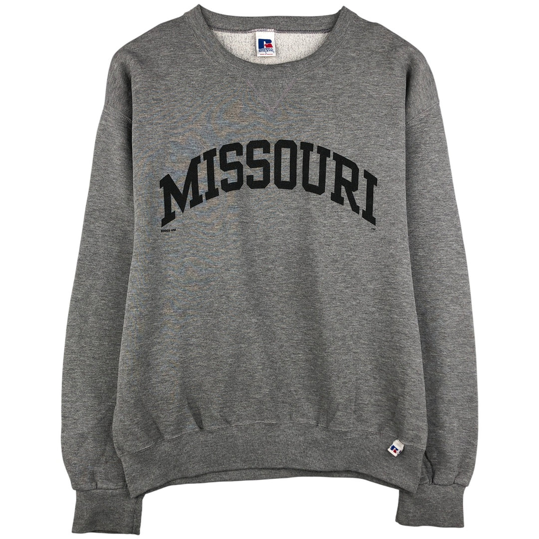 Vintage 2000'S Russell college sweatshirt, size L, men's polyester gray type Vintage Second Hand