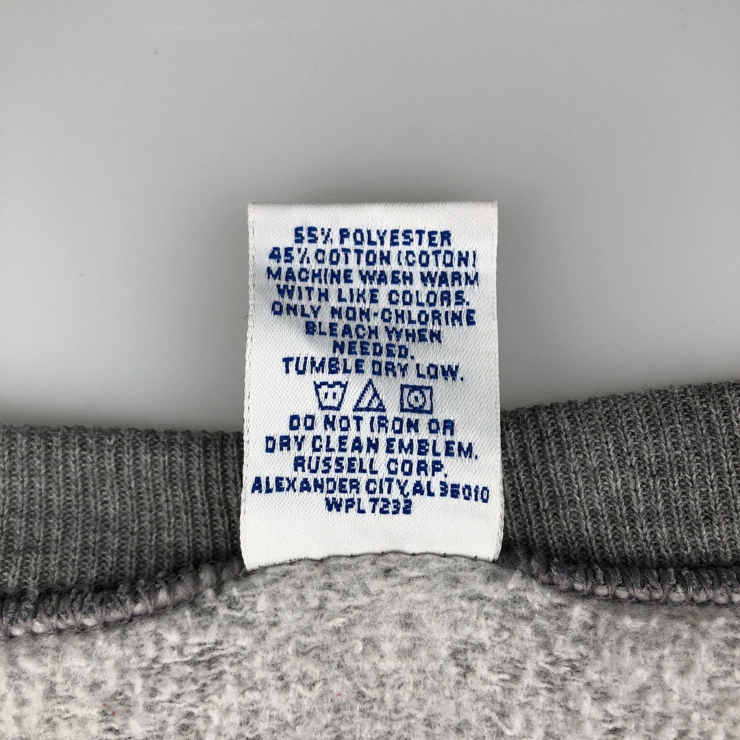 Vintage 2000'S Russell college sweatshirt, size L, men's polyester gray type Vintage Second Hand
