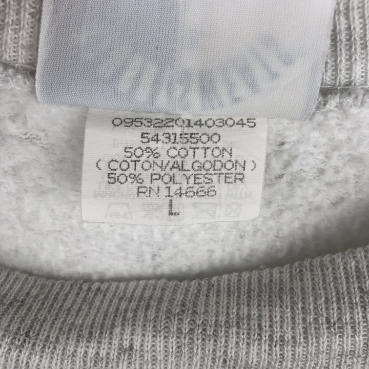 Vintage 90'S Lee STURDYSWEATS plain blank sweatshirt, made in the USA, size L, men's cotton gray type Vintage Second Hand