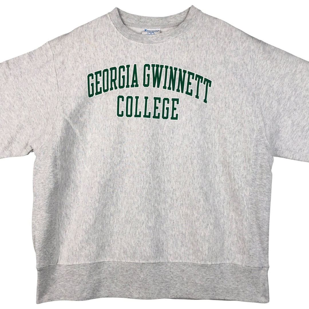 Champion REVERSE WEAVE Reverse Weave College Sweatshirt Trainer Men's L size cotton gray type Vintage Second Hand