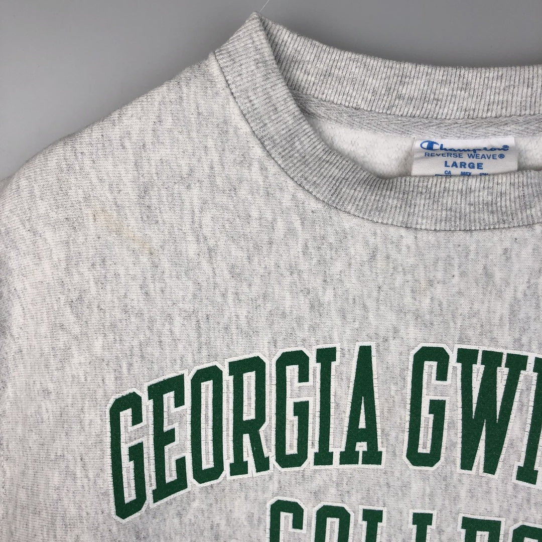 Champion REVERSE WEAVE Reverse Weave College Sweatshirt Trainer Men's L size cotton gray type Vintage Second Hand