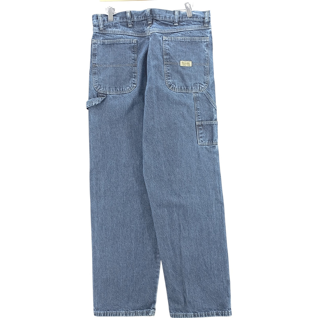 00'S Wrangler CARPENTER denim painter pants for men, equivalent to W34 cotton blue type Vintage Second Hand