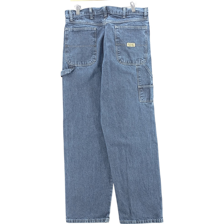 00'S Wrangler CARPENTER denim painter pants for men, equivalent to W34 cotton blue type Vintage Second Hand