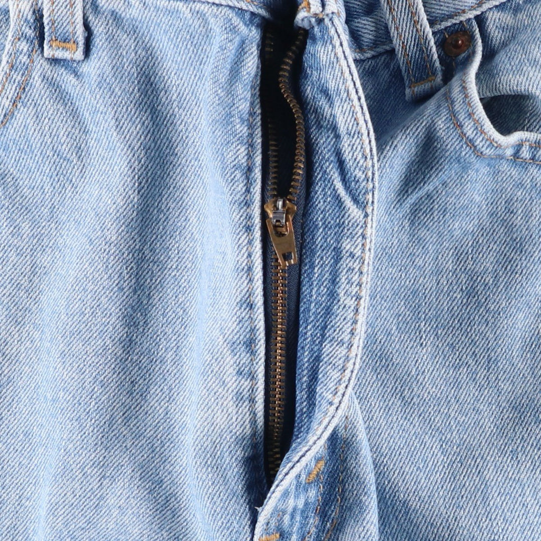 00'S Levi's 505 REGULAR FIT STRAIGHT LEG tapered denim pants made in USA, men's size w32 cotton blue type Vintage Second Hand