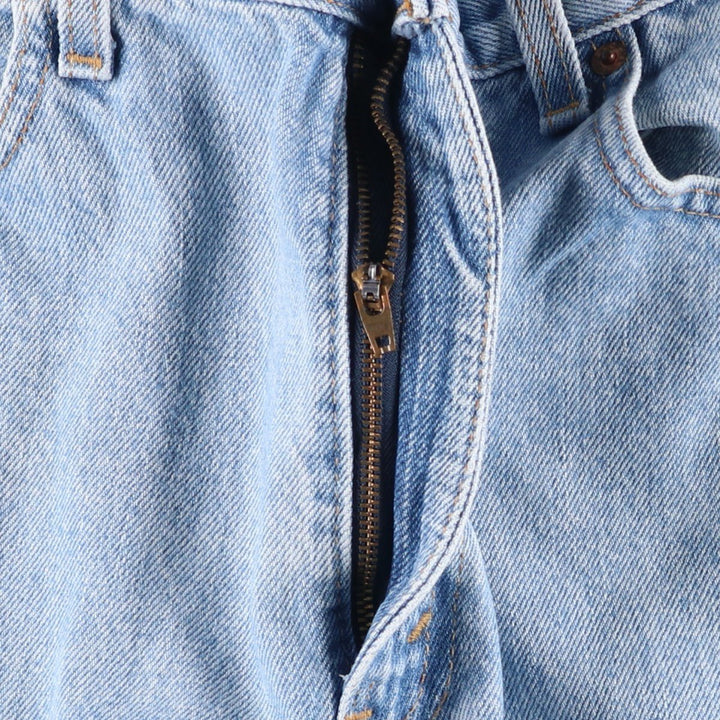 00'S Levi's 505 REGULAR FIT STRAIGHT LEG tapered denim pants made in USA, men's size w32 cotton blue type Vintage Second Hand