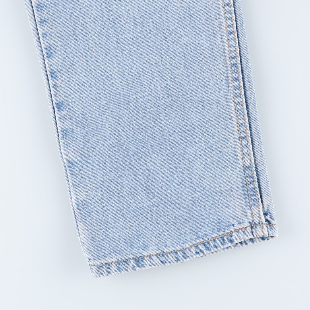 00'S Levi's 505 REGULAR FIT STRAIGHT LEG tapered denim pants made in USA, men's size w32 cotton blue type Vintage Second Hand