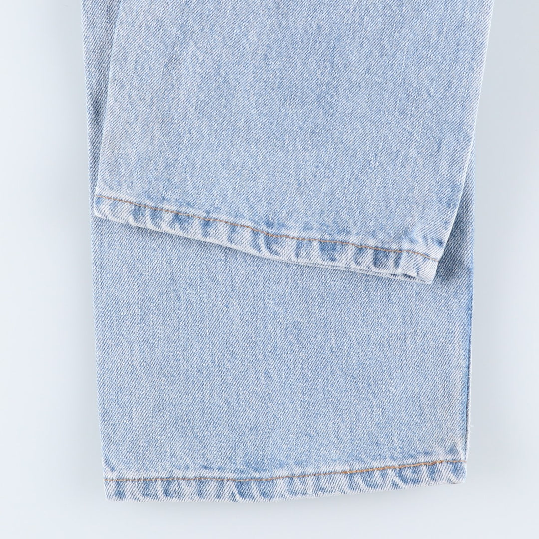 00'S Levi's 505 REGULAR FIT STRAIGHT LEG tapered denim pants made in USA, men's size w32 cotton blue type Vintage Second Hand