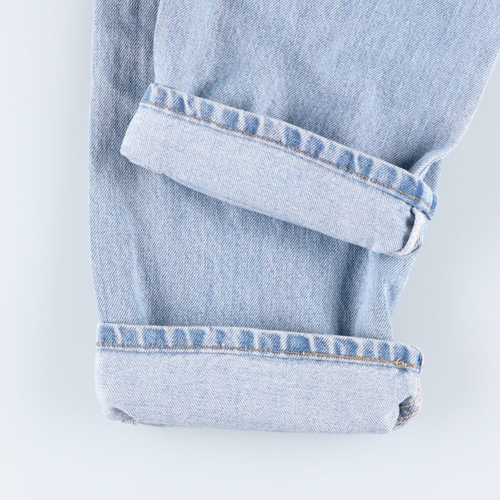 00'S Levi's 505 REGULAR FIT STRAIGHT LEG tapered denim pants made in USA, men's size w32 cotton blue type Vintage Second Hand