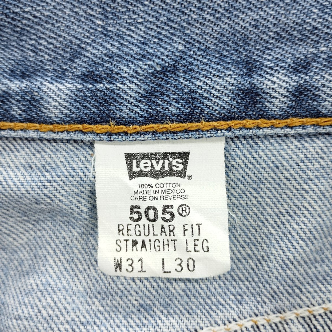 90'S Levi's 505 Regular Fit Straight Leg Tapered Denim Pants, Men's, Vintage, Size W30 cotton blue type Vintage Second Hand