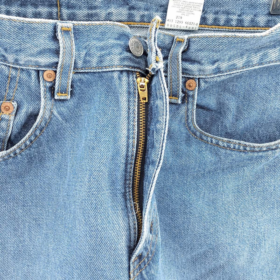 90'S Levi's 505 Regular Fit Straight Leg Tapered Denim Pants, Men's, Vintage, Size W30 cotton blue type Vintage Second Hand
