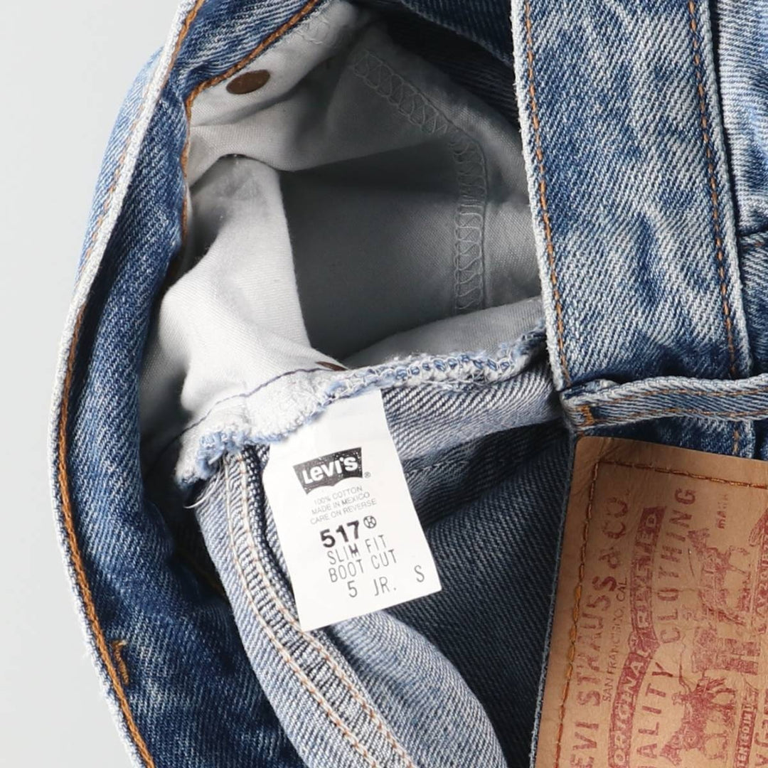 2000'S Levi's 517 Slim Fit Boot Cut Denim Pants, Women's Size L (W28) cotton blue type Vintage Second Hand