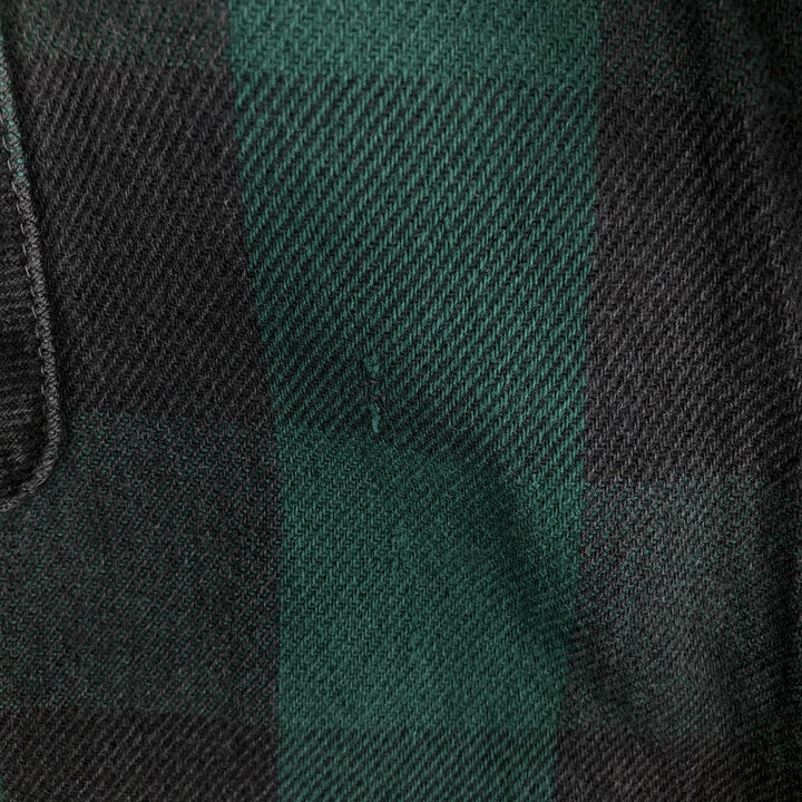 Wear Guard Buffalo Check Long Sleeve Flannel Check Shirt, Made in USA, Men's Size XL cotton green type Vintage Second Hand