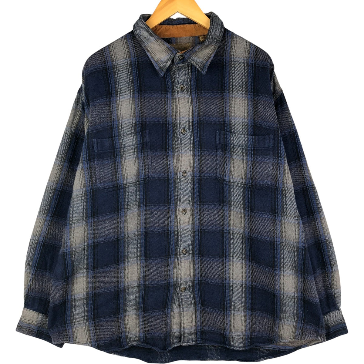 Vintage 90s-00'S St. John's Bay long-sleeved heavy flannel check