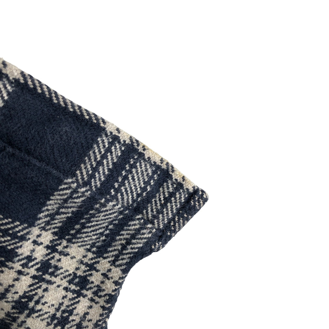 Vintage 90s-00'S St. John's Bay long-sleeved heavy flannel check shirt, size L, men's cotton navy blue type Vintage Second Hand