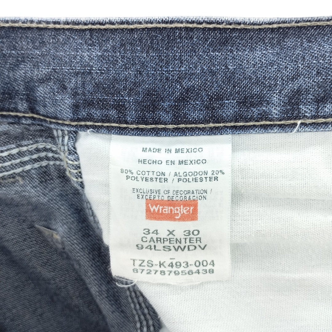 00'S Wrangler CARPENTER denim painter pants for men, equivalent to W34 cotton blue type Vintage Second Hand