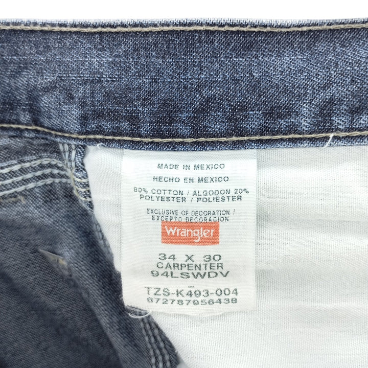 00'S Wrangler CARPENTER denim painter pants for men, equivalent to W34 cotton blue type Vintage Second Hand