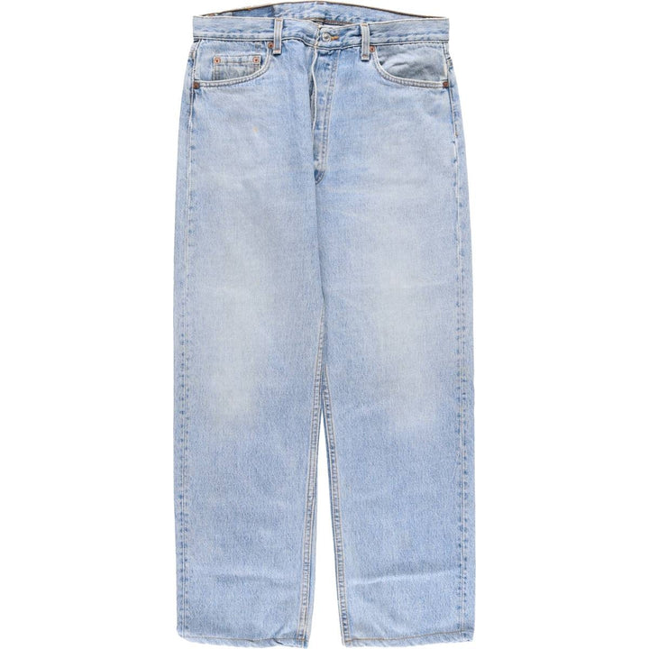 90'S Levi's 501-0133 Tapered Denim Pants, Made in USA, Men's, Size W33, Vintage cotton blue type Vintage Second Hand