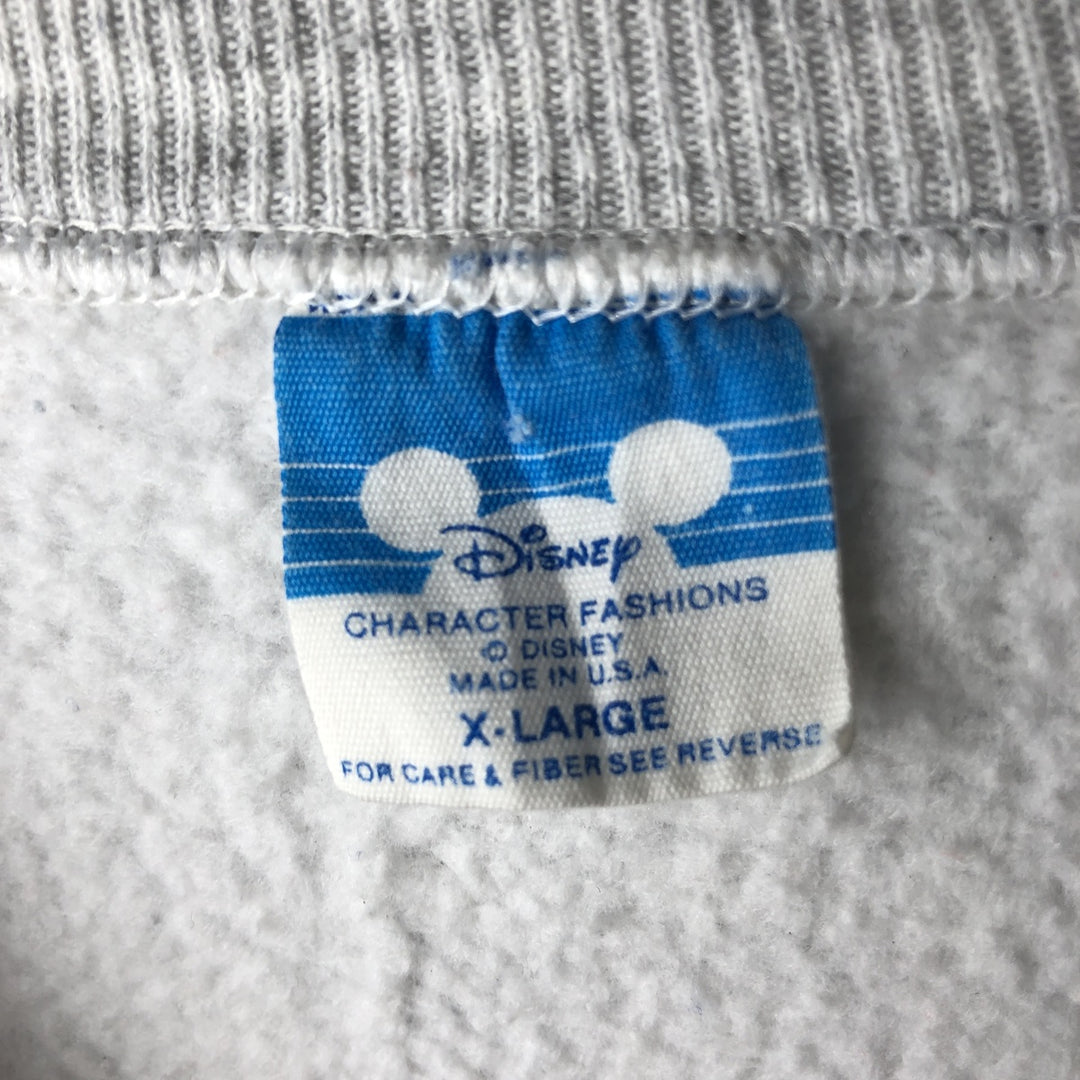 Vintage 1980'S Disney Mickey Mouse character sweatshirt, made in the USA, men's size XL cotton gray type Vintage Second Hand