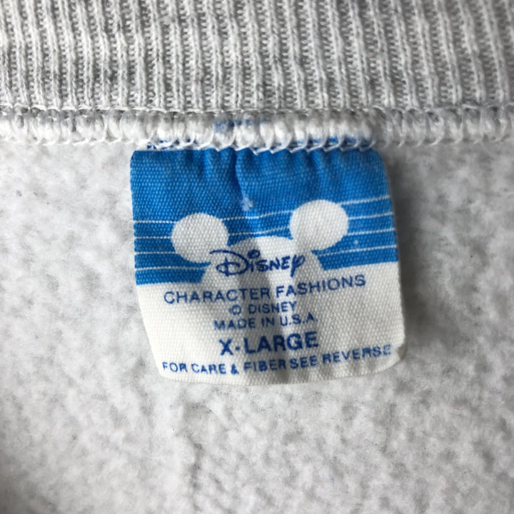 Vintage 1980'S Disney Mickey Mouse character sweatshirt, made in the USA, men's size XL cotton gray type Vintage Second Hand