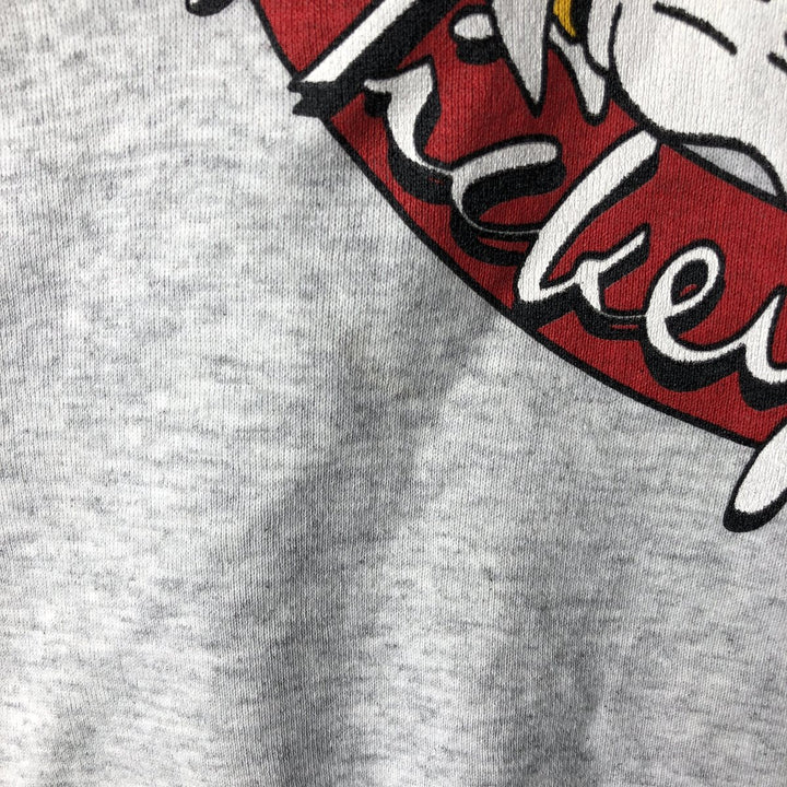Vintage 1980'S Disney Mickey Mouse character sweatshirt, made in the USA, men's size XL cotton gray type Vintage Second Hand
