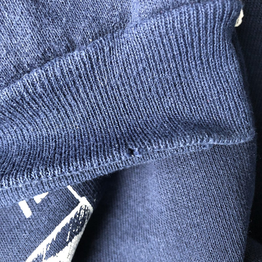 Vintage 80s-90'S Jerzees all-over print sweatshirt, made in the USA, men's size XL cotton navy blue type Vintage Second Hand