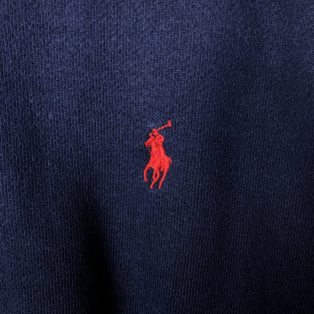 Ralph Lauren POLO by Ralph Lauren One Point Logo Sweatshirt Trainer Men's XXL cotton navy blue type Vintage Second Hand