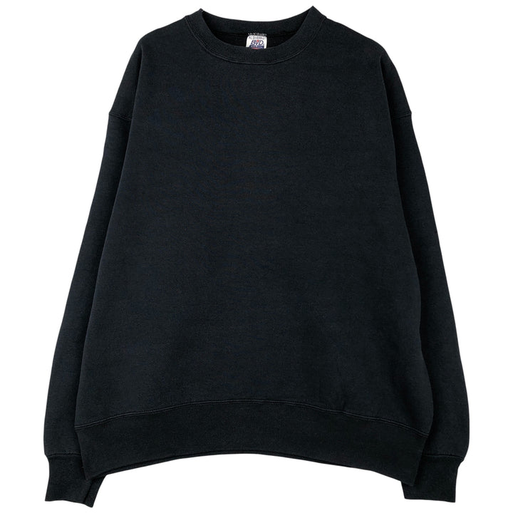Vintage 80s-90'S BVD plain blank sweatshirt, made in the USA, men's size XL cotton black type Vintage Second Hand