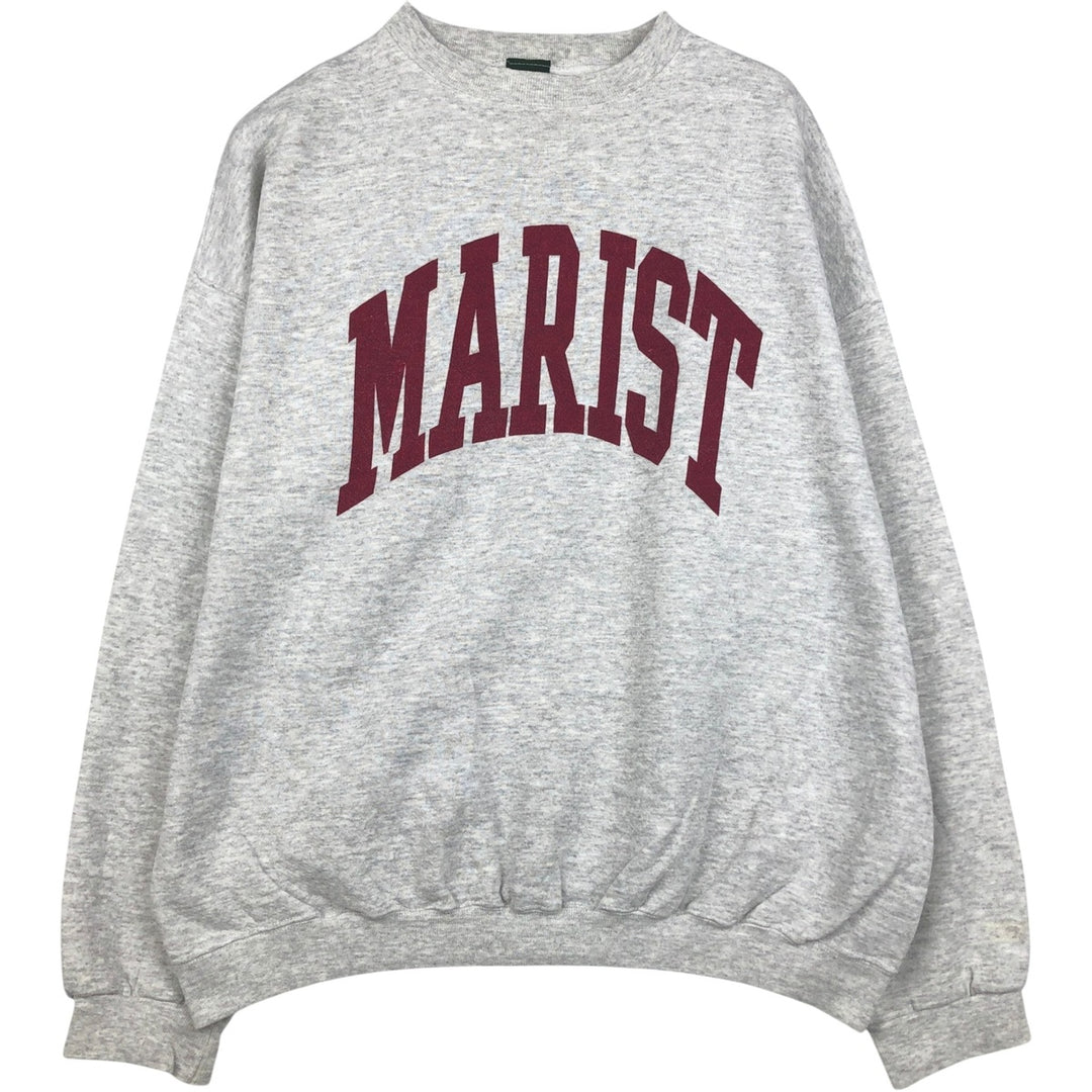 90'S MV Sport College Sweatshirt, Made in USA, Men's XL equivalent, Vintage cotton gray type Vintage Second Hand