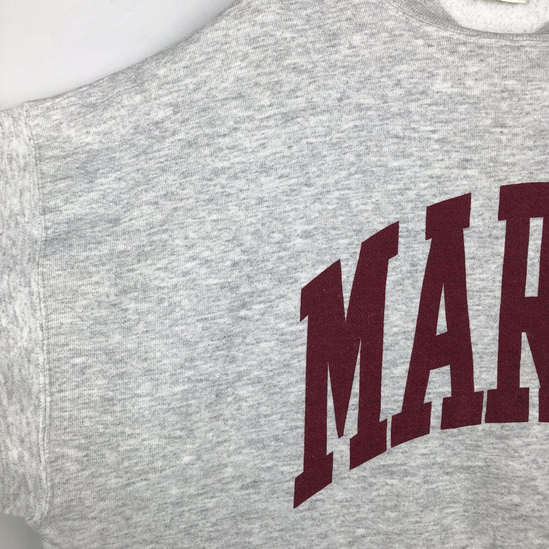 90'S MV Sport College Sweatshirt, Made in USA, Men's XL equivalent, Vintage cotton gray type Vintage Second Hand