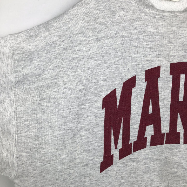 90'S MV Sport College Sweatshirt, Made in USA, Men's XL equivalent, Vintage cotton gray type Vintage Second Hand