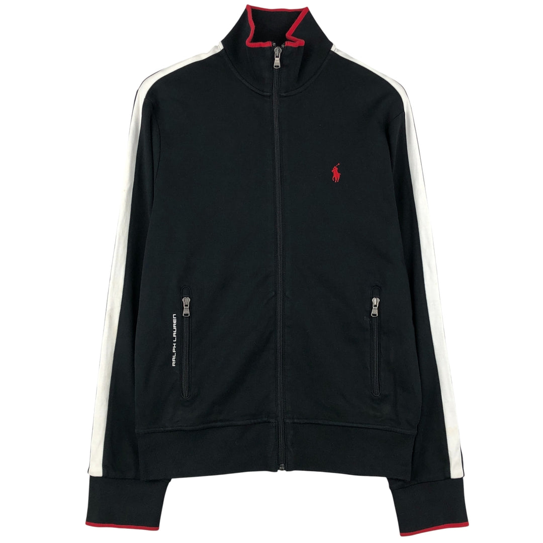 Ralph Lauren POLO RALPH LAUREN PERFORMANCE Jersey Track Jacket, Men's Size Small cotton black type Vintage Second Hand