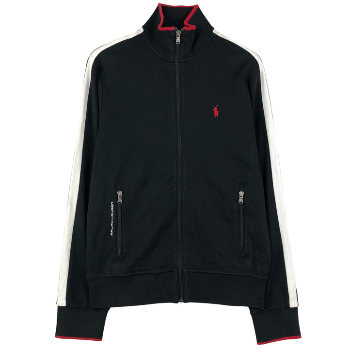 Ralph Lauren POLO RALPH LAUREN PERFORMANCE Jersey Track Jacket, Men's Size Small cotton black type Vintage Second Hand