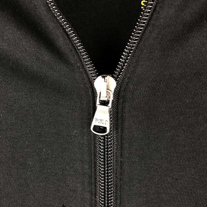 Ralph Lauren POLO RALPH LAUREN PERFORMANCE Jersey Track Jacket, Men's Size Small cotton black type Vintage Second Hand