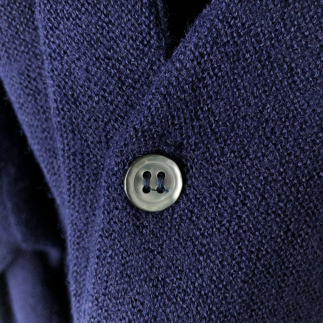 Vintage 80s-90'S Lacoste IZOD acrylic knit cardigan, men's size L Oron Acrylic navy blue type Vintage Second Hand