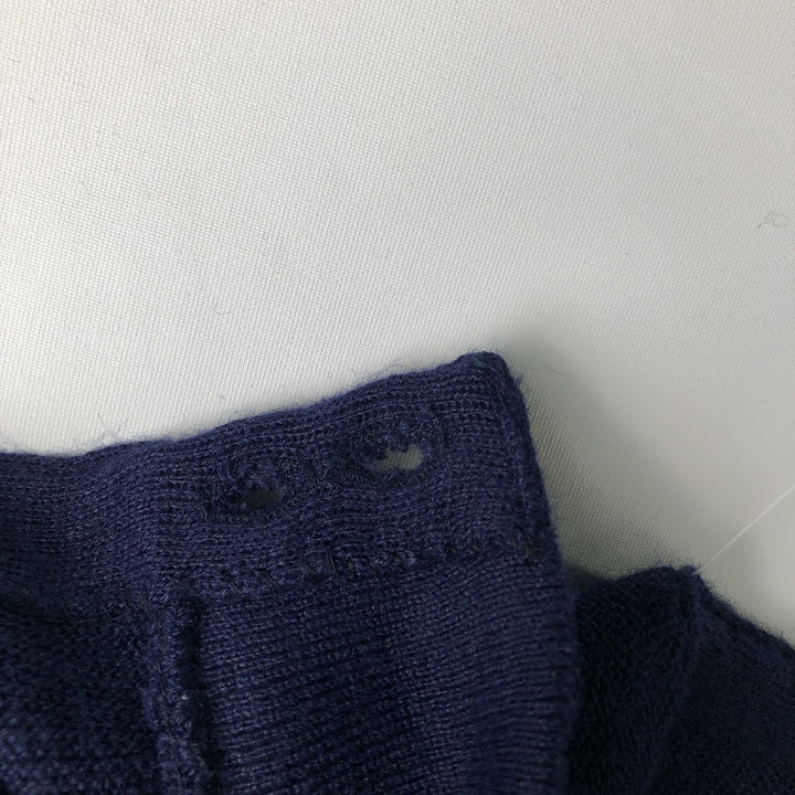 Vintage 80s-90'S Lacoste IZOD acrylic knit cardigan, men's size L Oron Acrylic navy blue type Vintage Second Hand