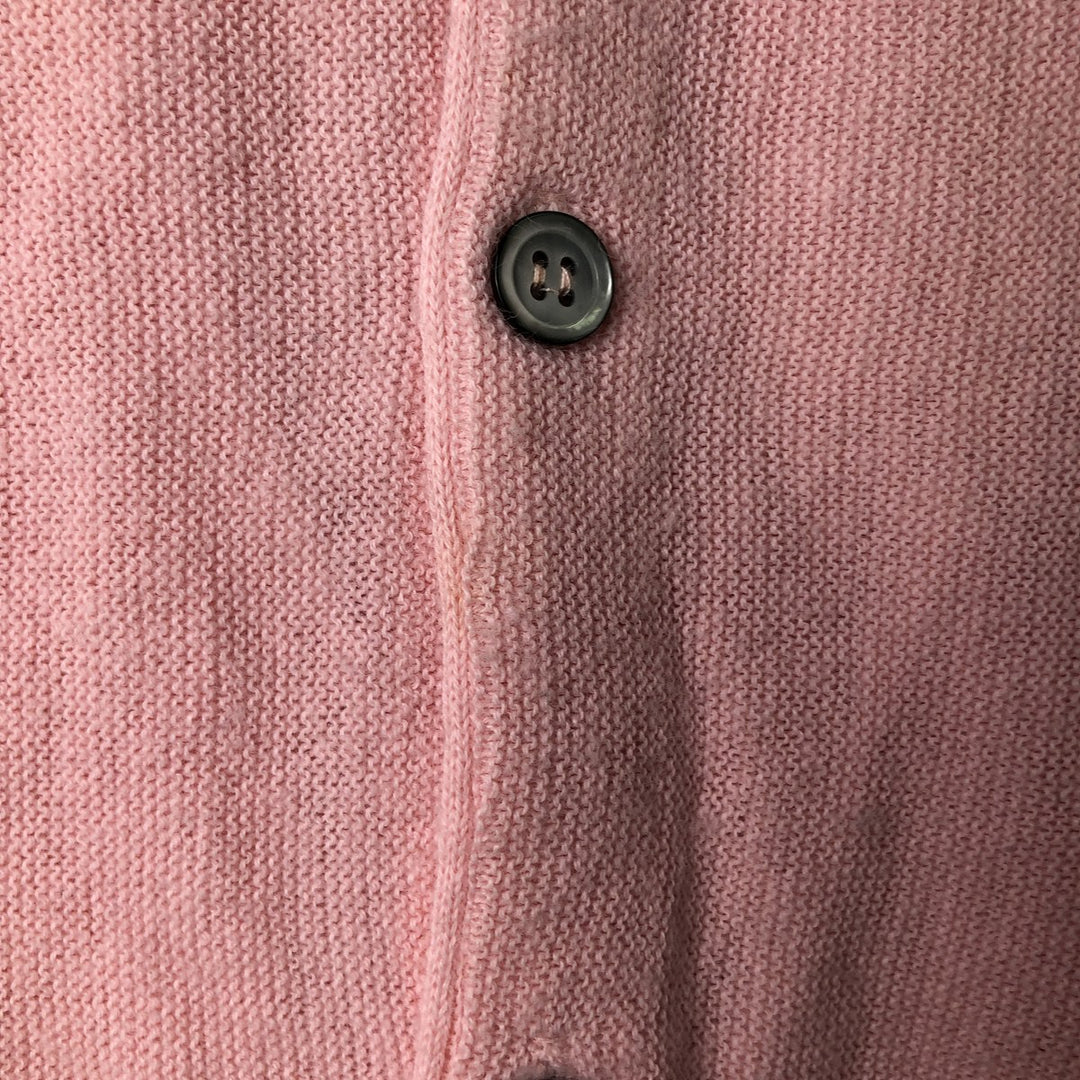 Vintage 80s-90'S Lacoste IZOD acrylic knit cardigan, made in the USA, size M, men's acrylic pink type Vintage Second Hand