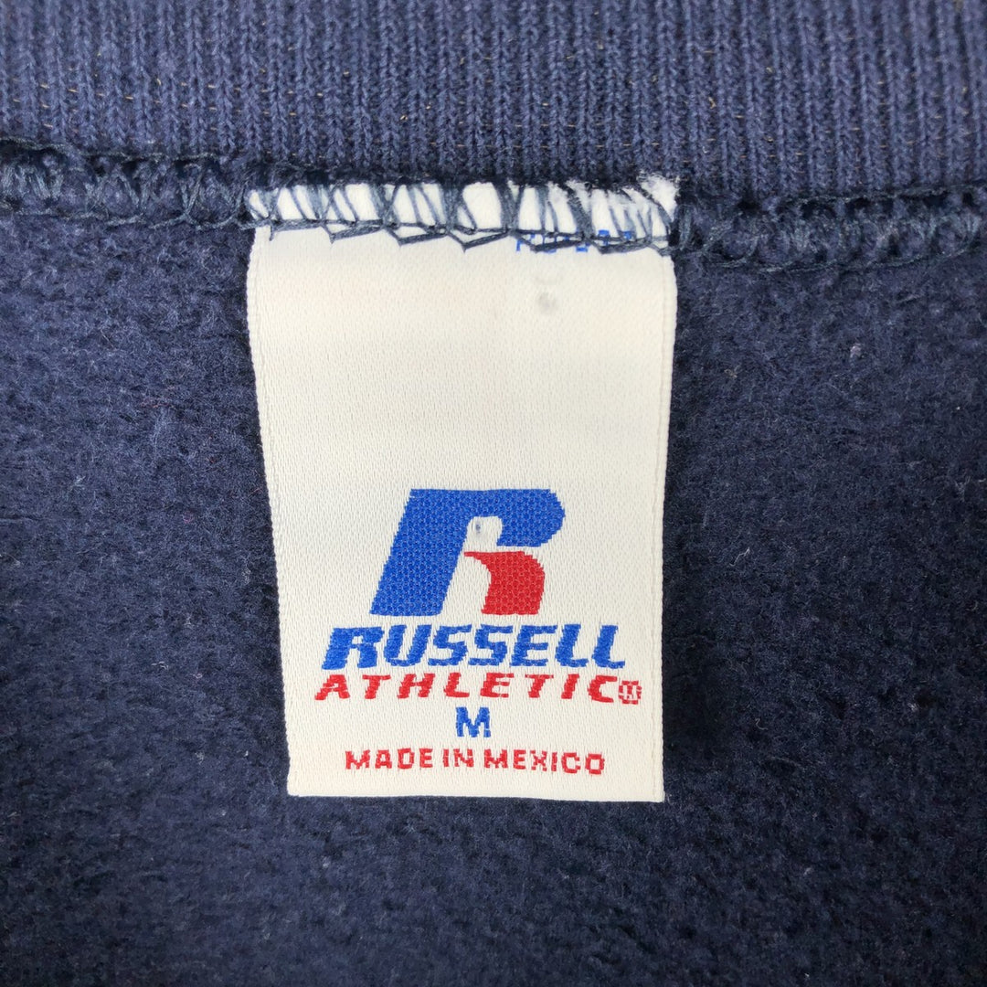 2000'S - Russell 3-Print College Sweatshirt, Men's Size M cotton navy blue type Vintage Second Hand