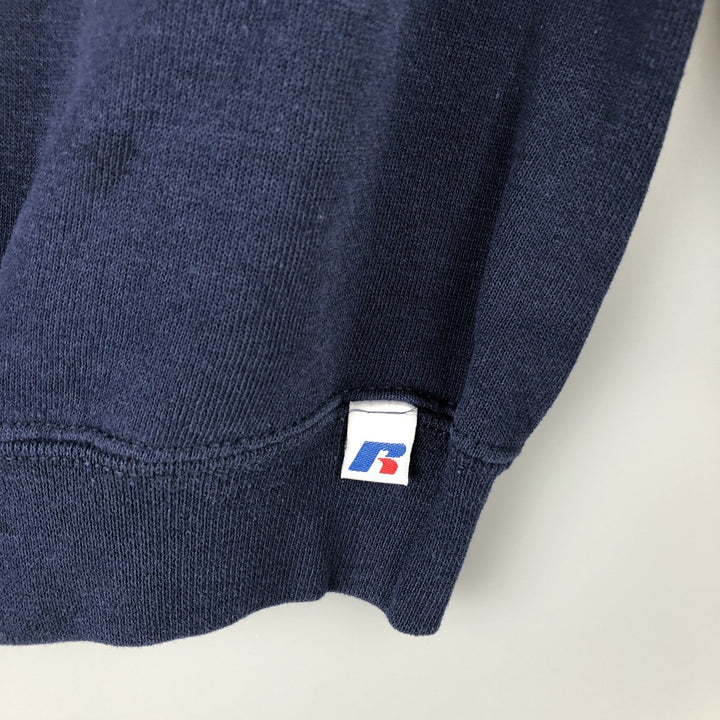 2000'S - Russell 3-Print College Sweatshirt, Men's Size M cotton navy blue type Vintage Second Hand