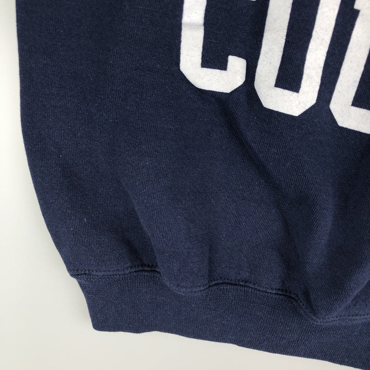 2000'S - Russell 3-Print College Sweatshirt, Men's Size M cotton navy blue type Vintage Second Hand