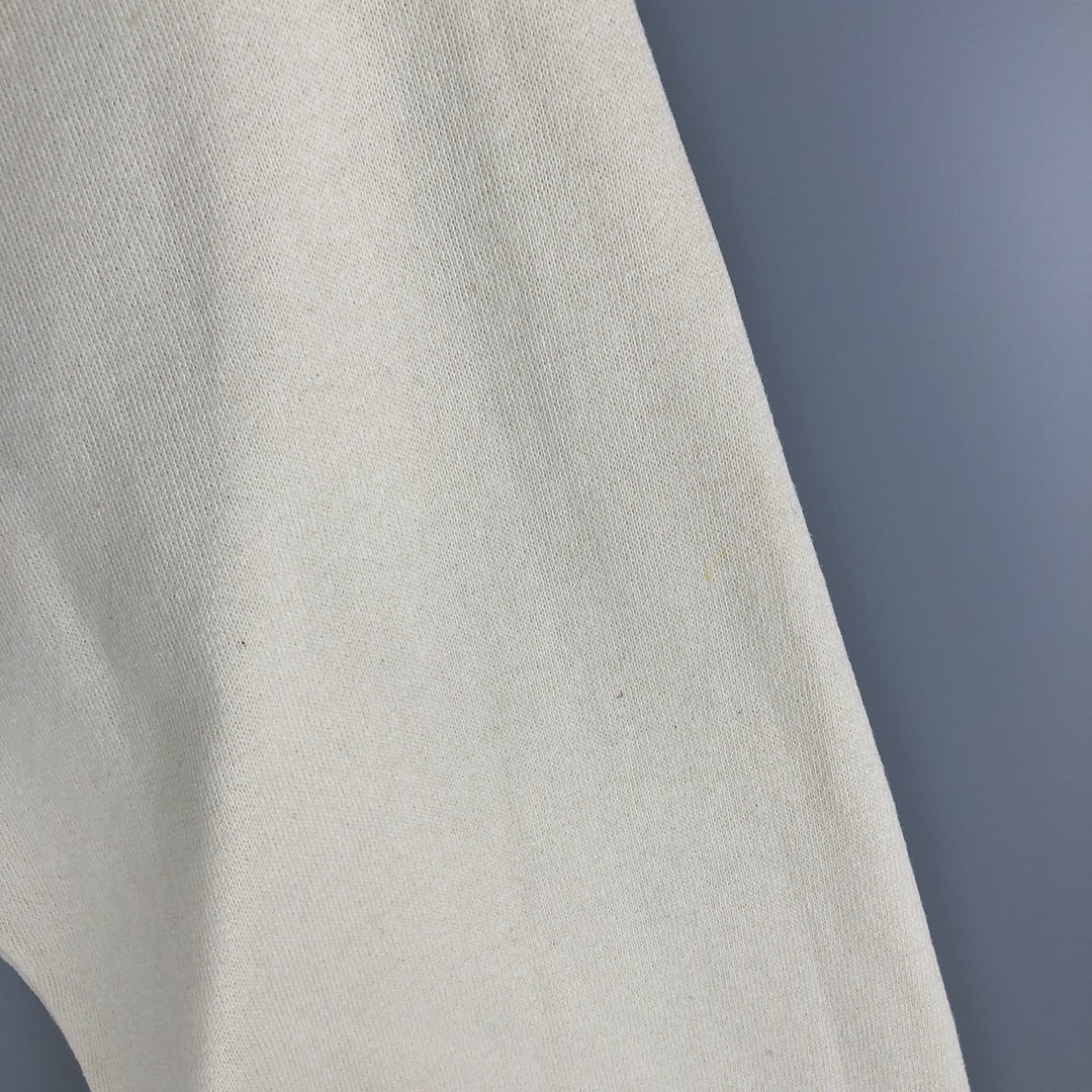 90'S PLUMA SANTEE College Sweatshirt, Made in USA, Men's Size XL, Vintage polyester ivory Vintage Second Hand