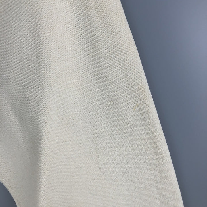 90'S PLUMA SANTEE College Sweatshirt, Made in USA, Men's Size XL, Vintage polyester ivory Vintage Second Hand