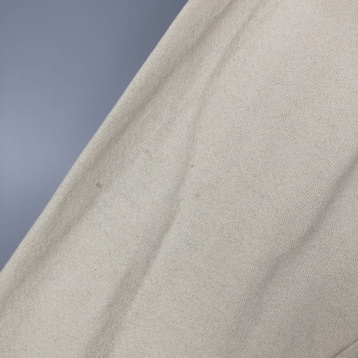 90'S PLUMA SANTEE College Sweatshirt, Made in USA, Men's Size XL, Vintage polyester ivory Vintage Second Hand