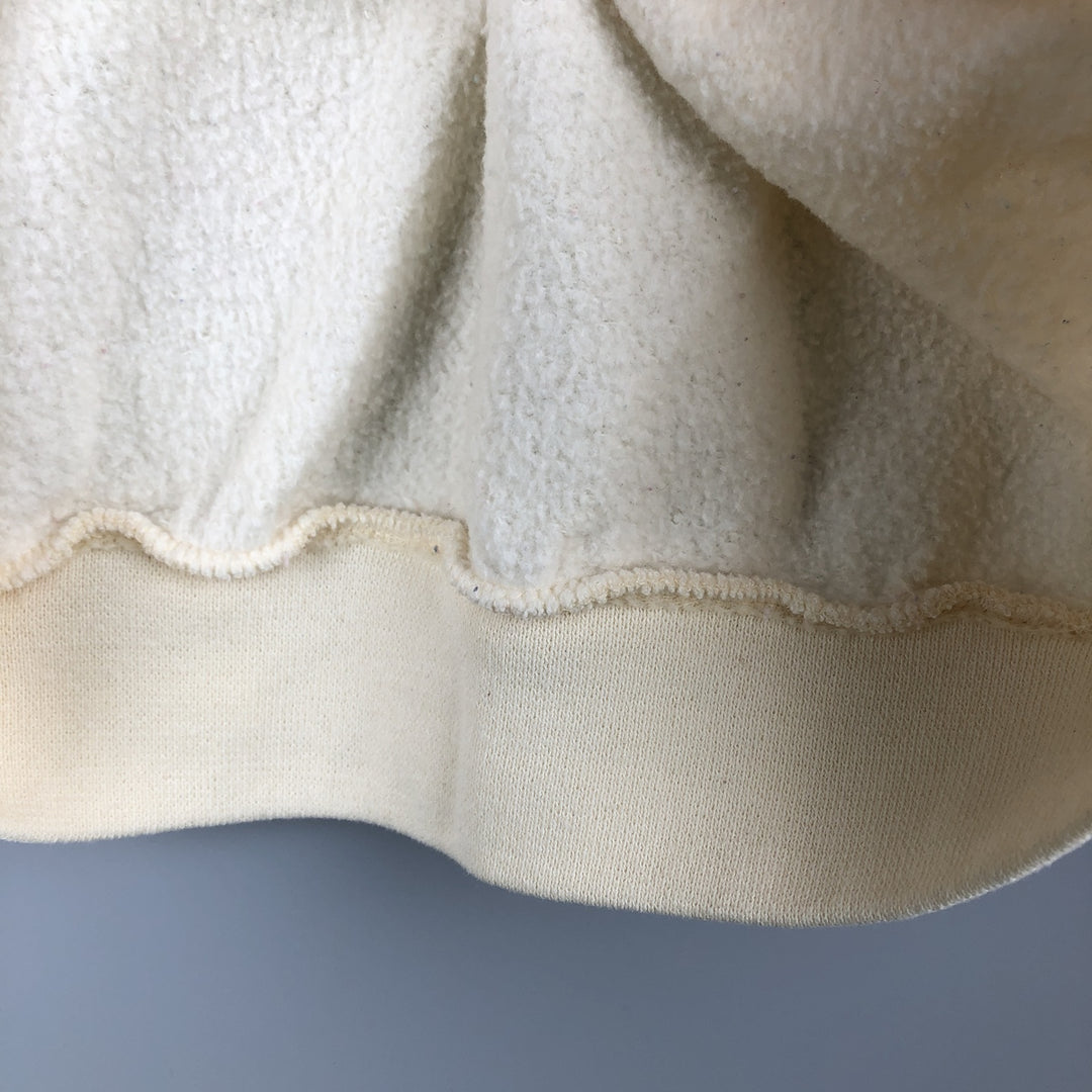 90'S PLUMA SANTEE College Sweatshirt, Made in USA, Men's Size XL, Vintage polyester ivory Vintage Second Hand