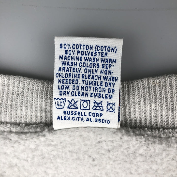 90'S Russell College Sweatshirt, Made in USA, Men's XL, Vintage cotton gray type Vintage Second Hand